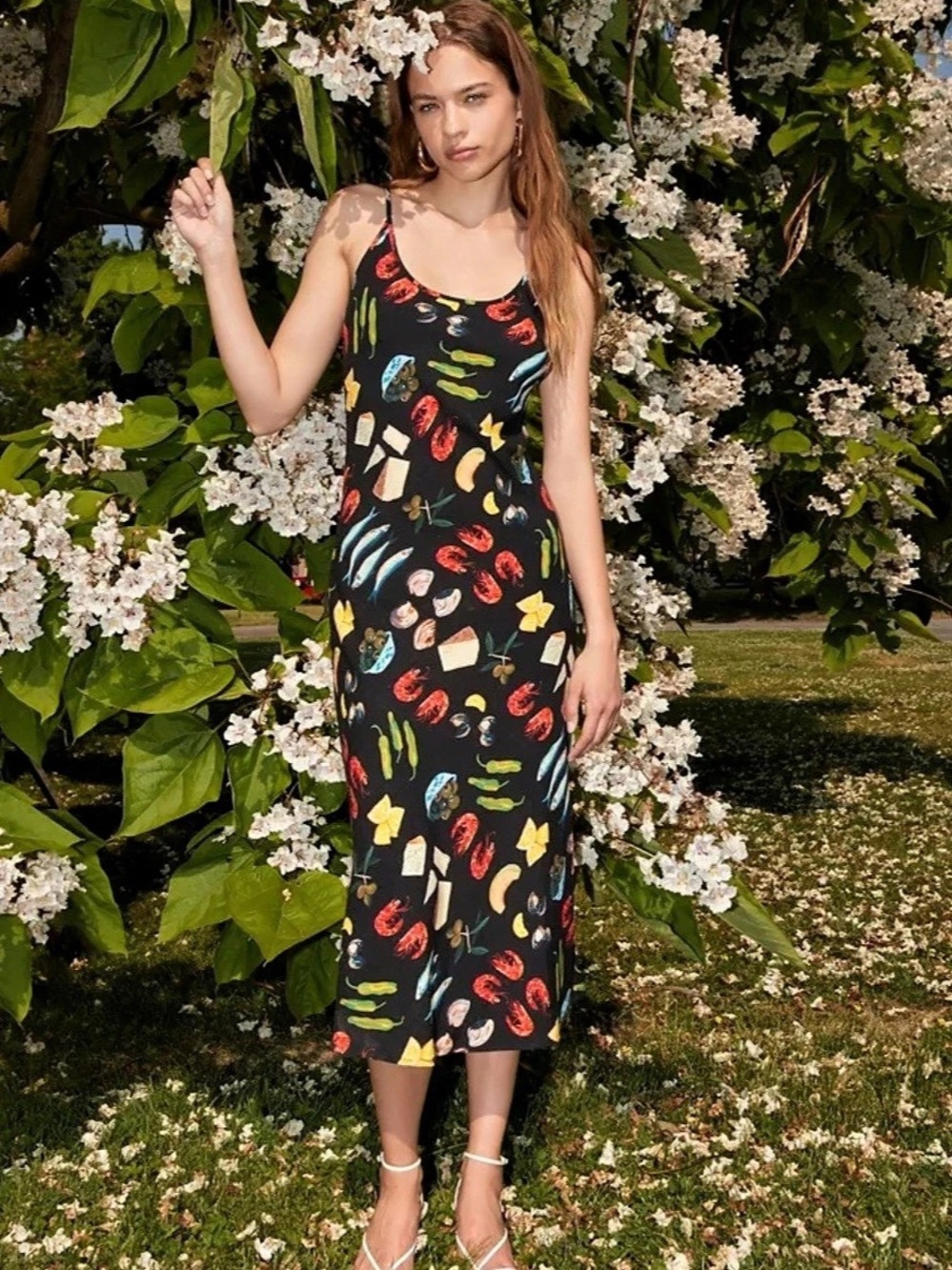 Lisa Says Gah Abstract Print Midi Dress Size Medium